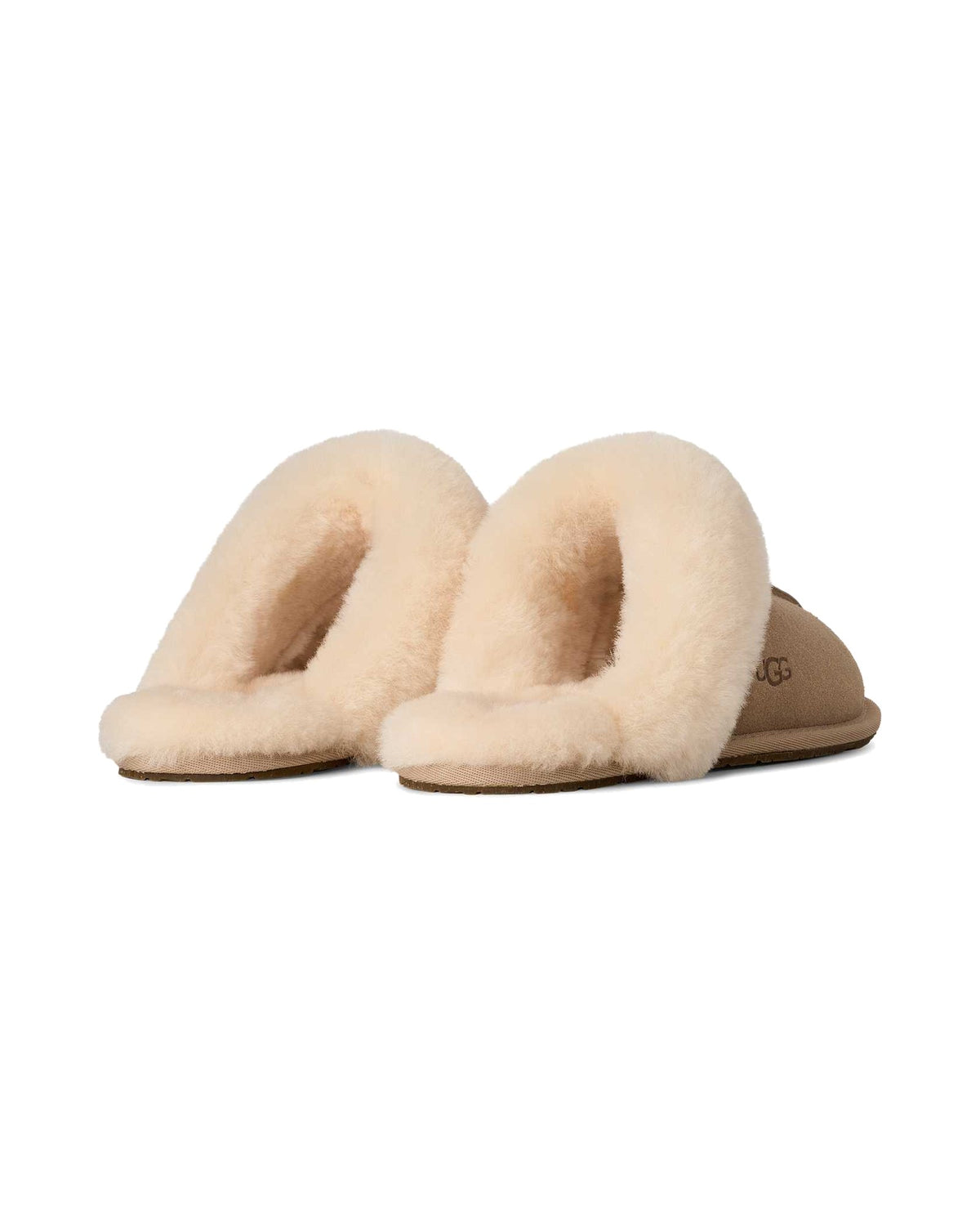 Pantofola slip-on UGG Scuffette II in pelle scamosciata, colore Sand, immagine 4 di 8