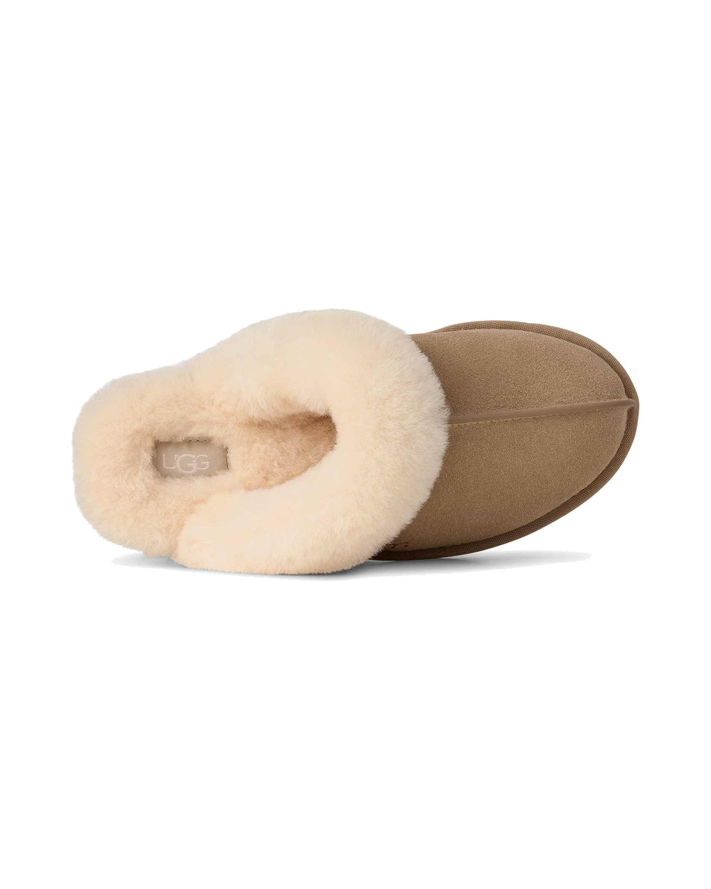 Pantofola slip-on UGG Scuffette II in pelle scamosciata, colore Sand, immagine 6 di 8