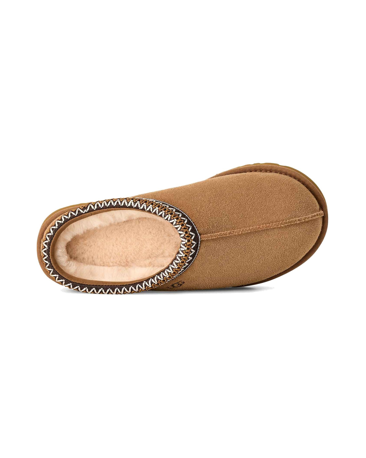 Pantofola slip-on UGG Tasman in pelle scamosciata, colore Chestnut, immagine 5 di 6