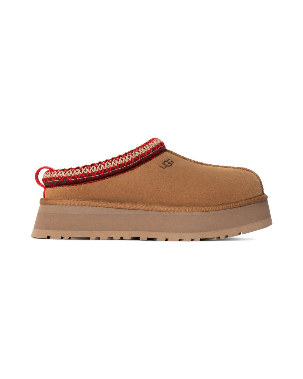 Pantofola slip-on UGG Tazz in pelle scamosciata, colore Chestnut, vista principale