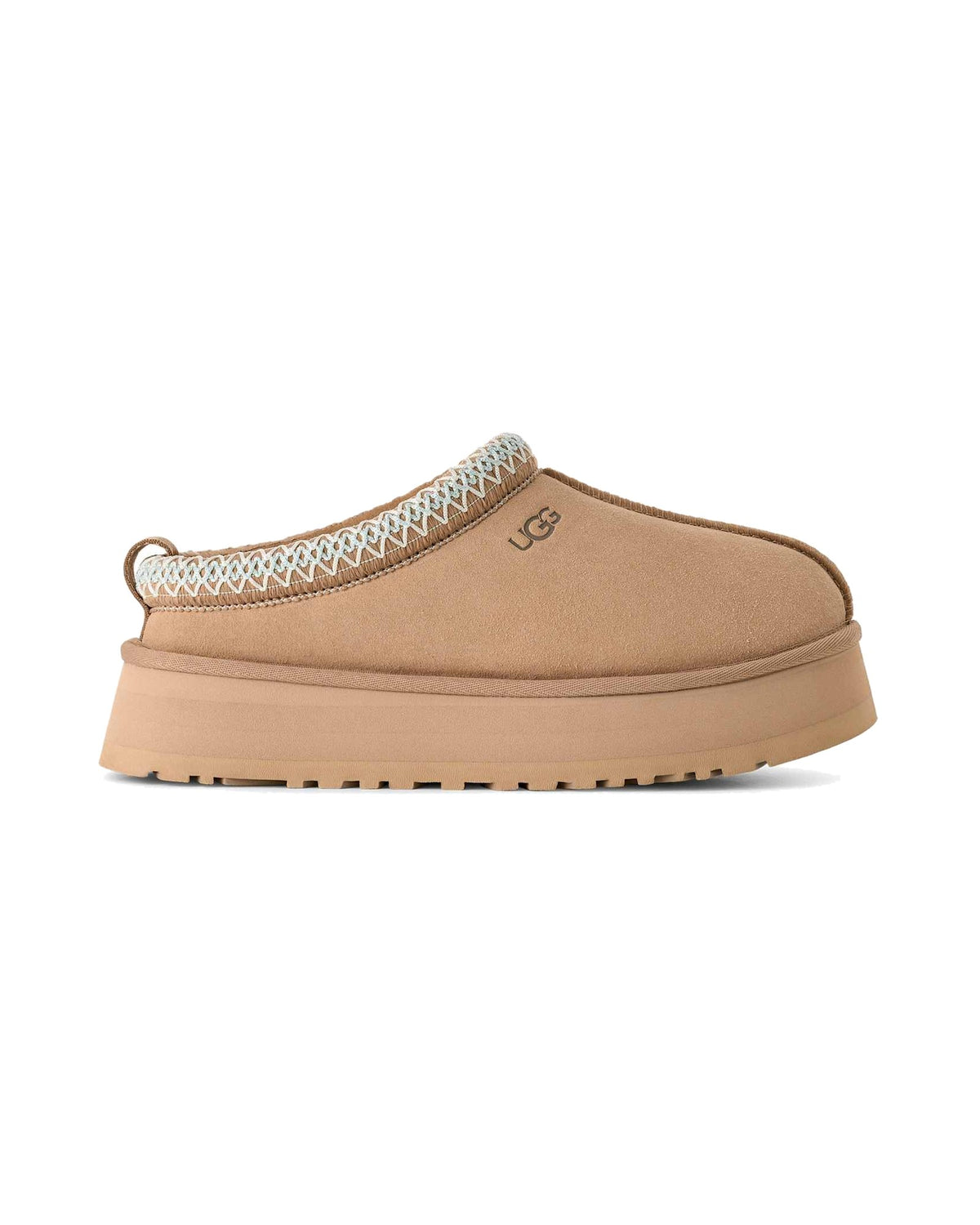Pantofola slip-on UGG Tazz in pelle scamosciata, colore Sand, vista principale