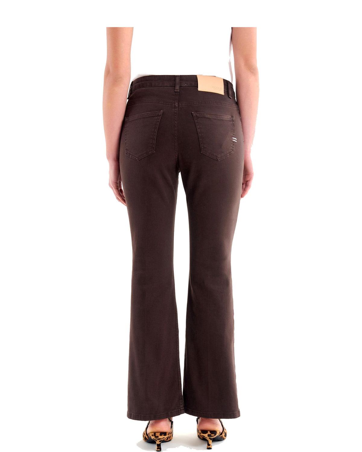 Vicolo jeans Icon Gisele boot cut, colore marrone moro, immagine 3 di 3