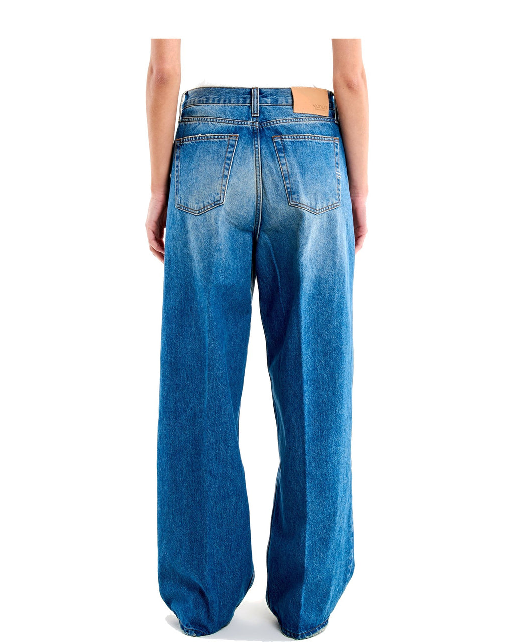Vicolo jeans Xenobia wide leg, colore blu, immagine 3 di 3